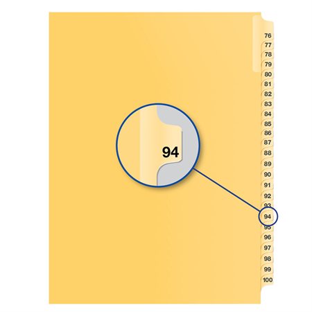 Image Individual Numerical Litigation Index Dividers
