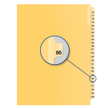 Image Individual Numerical Litigation Index Dividers