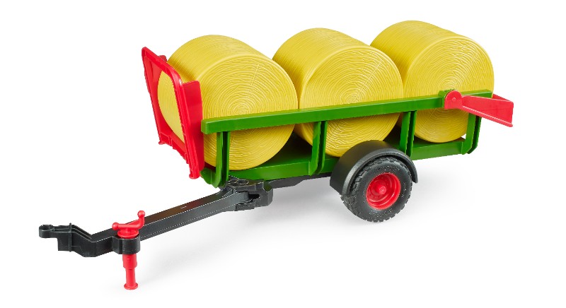 BRUDER Agriculture - Ramasseur de balles rondes pour 3 balles rondes