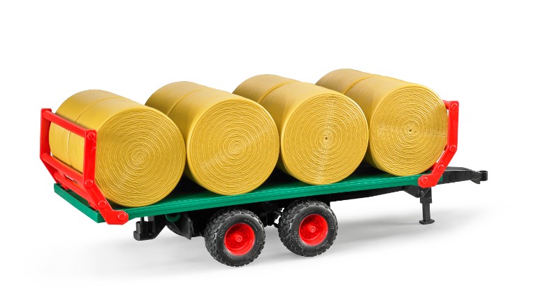 BRUDER Remorque de transport de balles avec 8 balles