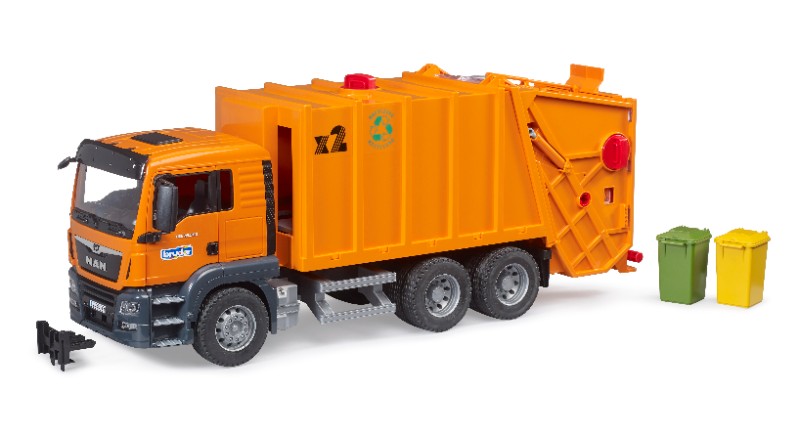 BRUDER Camion à ordures MAN TGS (orange)