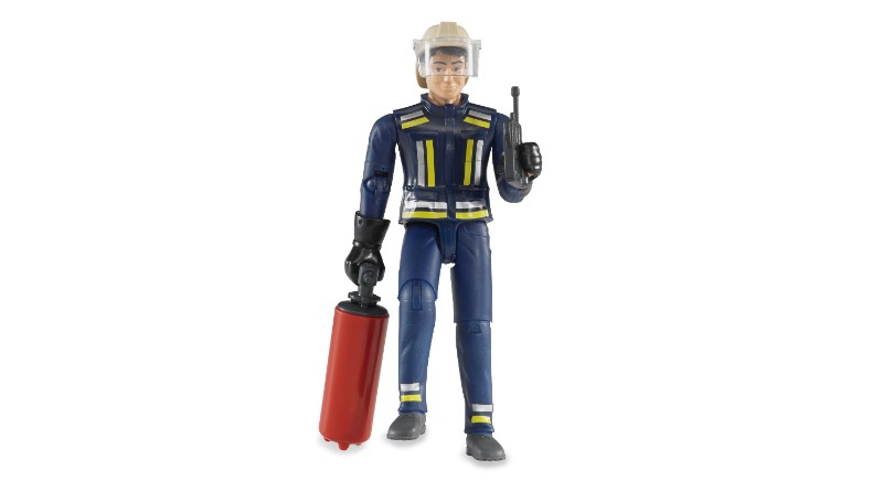 BRUDER Figurine bworld pompier avec accessoires