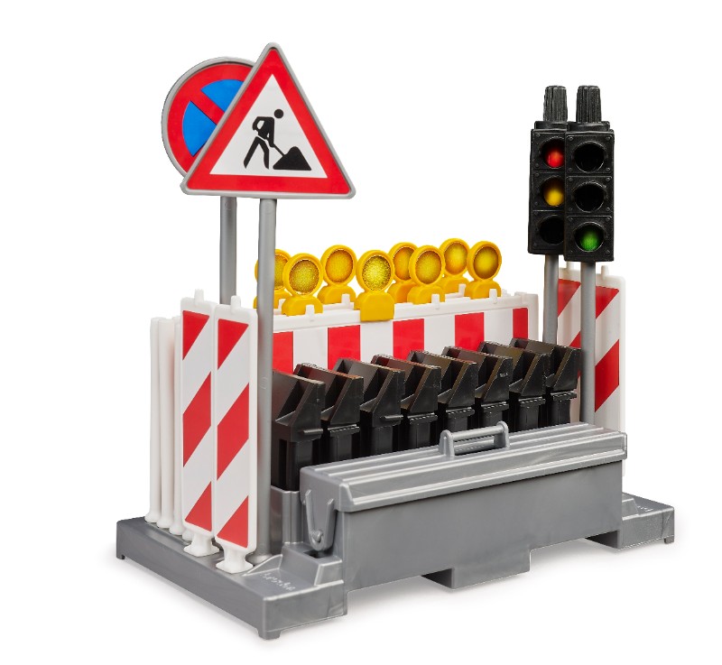 BRUDER bworld Accessoire - kit de sécurité routière avec feu de circulation