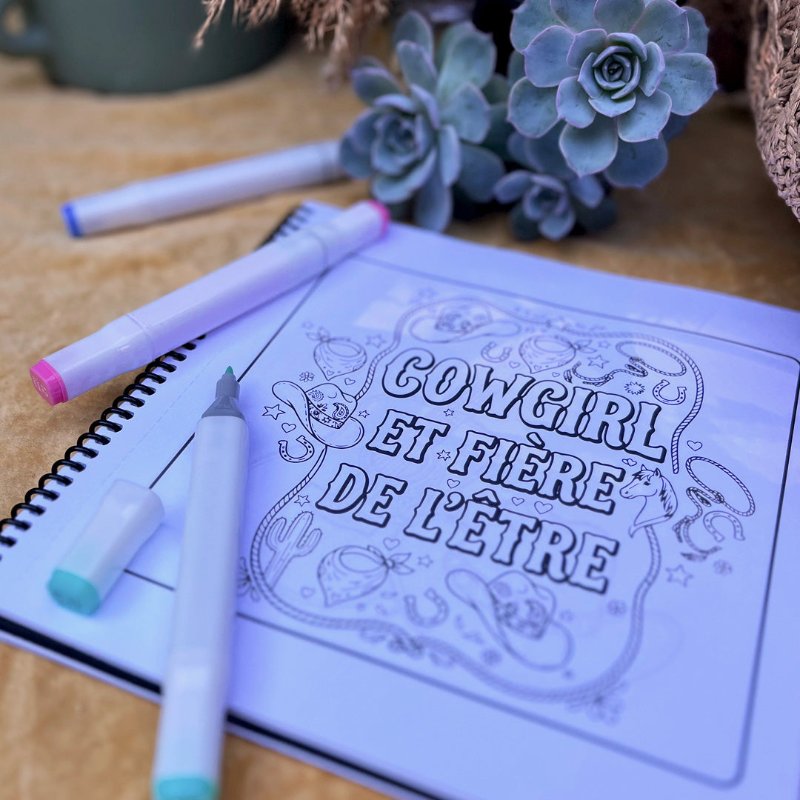 Libre comme le vent Colouring Book - inside page