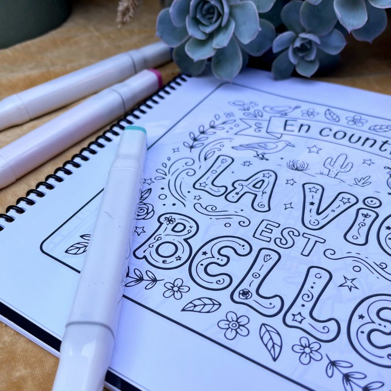 Libre comme le vent Colouring Book - inside page 2