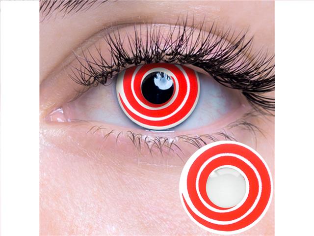 Lentilles cornéennes Spirale rouge