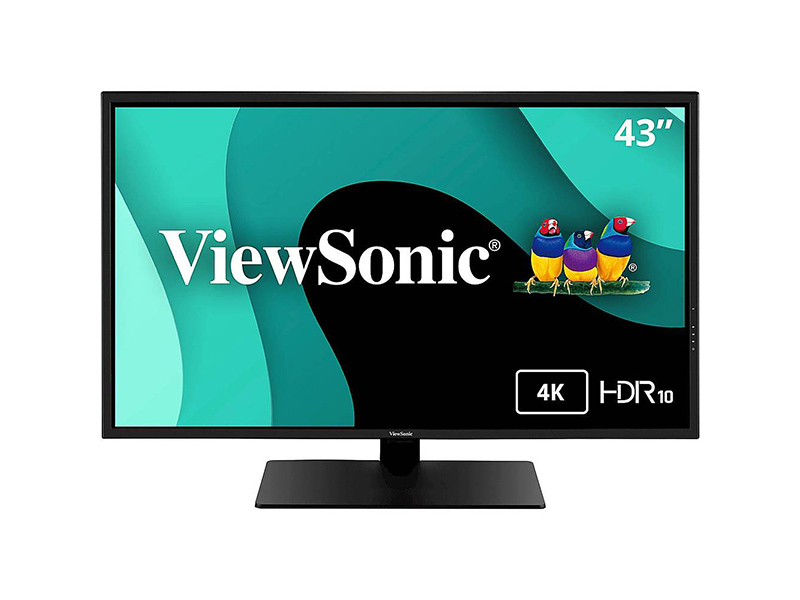 VIEWSONIC 43 PO 4K ULTRA HD MVA MONITOR AVEC HDMI ET DISPLAYPORT, 3840 X 2160 RESOLUTION.