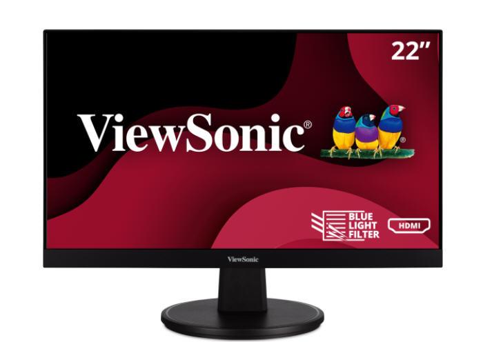 VIEWSONIC 22 PO MVA LCD MONITOR, HDMI, VGA, FRAMELESS, 1920X1080 RESOLUTION.