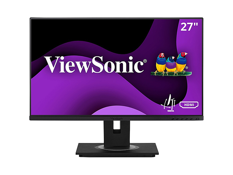 VIEWSONIC 27 PO ERGONOMIC 40-DEGREE TILT 1080P IPS MONITOR W/ HDMI, DP, VGA.