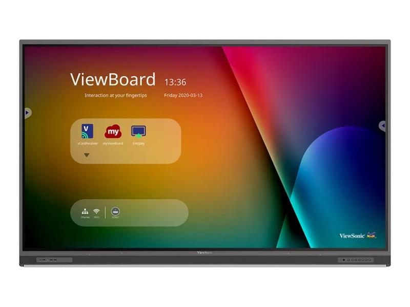 VIEWSONIC 86 PO VIEWBOARD 4K ULTRA HD INTERACTIVE FLAT PANEL ÉCRAN AVEC INTEGRATED MICROPHONE ET USB-C, 3840 X 2160 RESOLUTION.