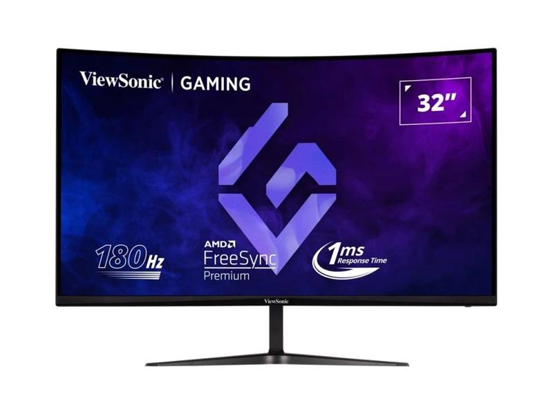 VIEWSONIC 32 PO OMNI CURVED 165HZ QHD 1MS GAMING MONITOR AVEC FREESYNC PREMIUM,2560X1440 RESOLUTION.