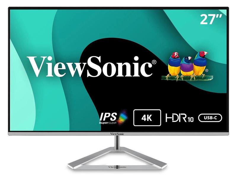 VIEWSONIC 27 PO 4K UHD THIN-BEZEL IPS MONITOR AVEC USB-C, HDMI, ET DISPLAYPORT,3840 X 2160 RESOLUTION.