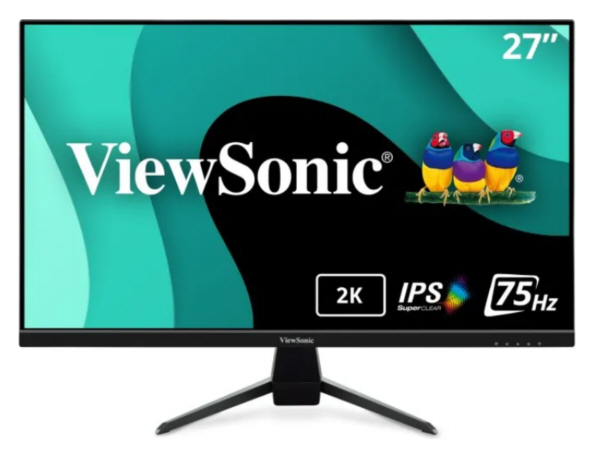 VIEWSONIC 27 PO 2K QHD THIN-BEZEL IPS MONITOR AVEC USB-C, HDMI, ET DISPLAYPORT.