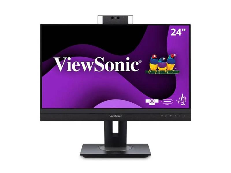 VIEWSONIC 24 PO 1080P VIDEO CONFERENCING MONITOR AVEC WINDOWS HELLO COMPATIBLE IR CAMÉRA WEB, 90W USB C, DOCKING, 1920 X 1080.
