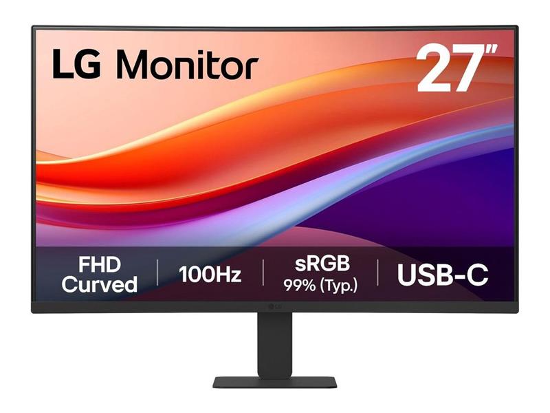 LG 27 PO 27U421A-B FHD CURVED MONITOR MONITOR AVEC VA ÉCRAN, NOIR