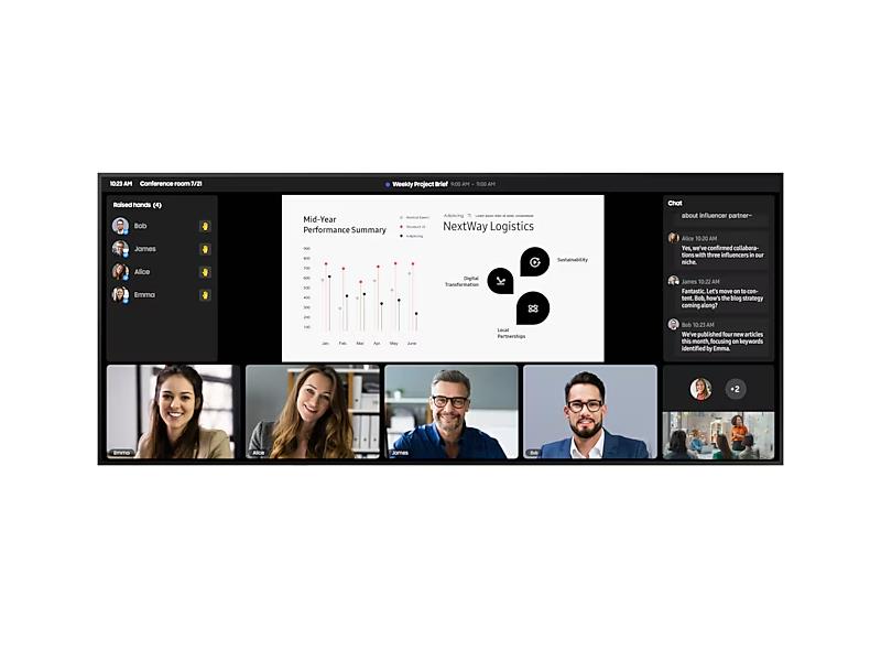 SAMSUNG QP105DX - QPDX SERIES - 105 PO 5K 21:9, 500 NIT, 24/7, TIZEN 8.0, MAGICINFO S10 PLAYER, SSSP10.0 , NEW SIGNAGE HOME UI, AMBIENT SENSOR, VXT