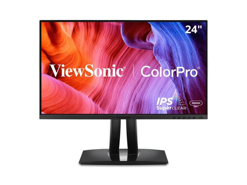 VIEWSONIC 24 PO COLORPRO 1080P IPS MONITOR AVEC USB-C, DISPLAYPORT, HDMI, USB-A, ERGONOMIC, ET PANTONE VALIDATED.