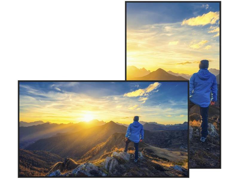 Sharp 75 PO 4K LFD Professional Écran 350Nits 16/7 High Haze Antireflet Portrait/Landscape Metal Chassis Input Detect TileMatrix