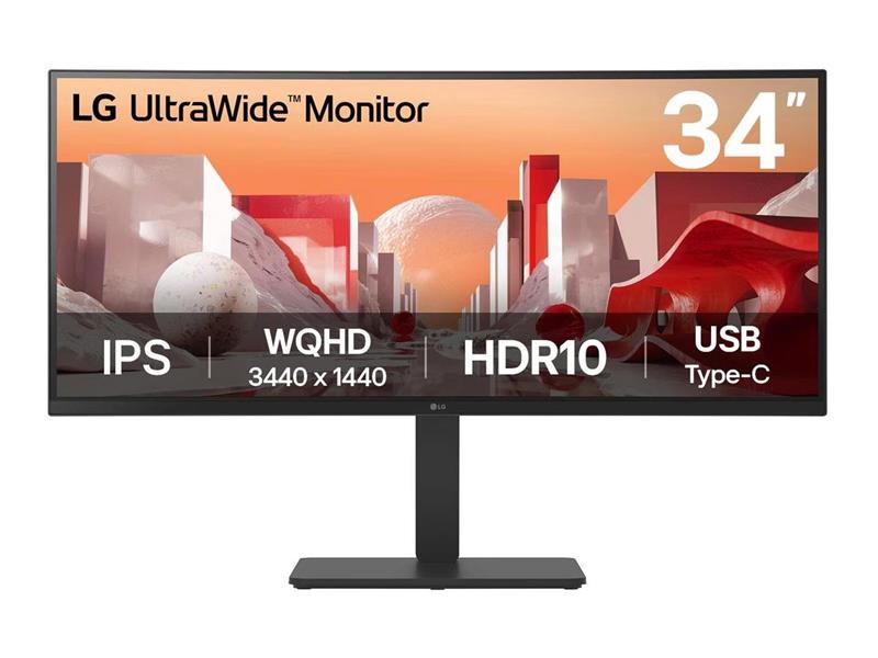 LG 34 PO 34BA75QE-B ULTRAWIDE WQHD IPS AFFAIRES MONITOR AVEC HDMI, DISPLAYPORT, USB-C
