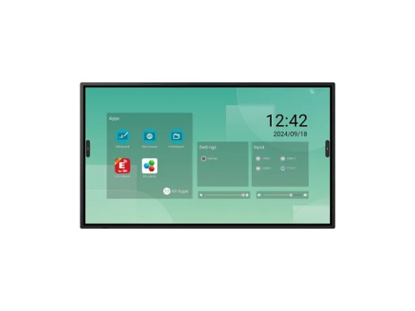 SHARP 43 PO INTERACTIVE ÉCRAN, 4K AQUOS BOARD AVEC 20-POINT IR, BUILT-IN ANDROID 14 SOC, WIRELESS, INSTALLATION: LANDSCAPE/PORTRAIT/TILT. INPUT