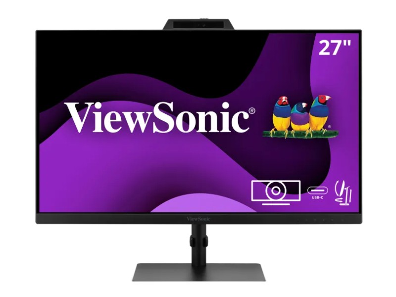 VIEWSONIC 27IN 1080P VIDEO CONFERENCING MONITOR WITH WINDOWS HELLO CERTIFIED IR 5MP WEBCAM, USB-C, HDMI, DP.