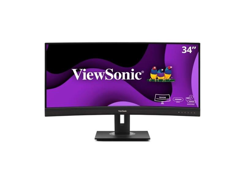 VIEWSONIC 34IN UWQHD ERGONOMIC 21:9 CURVED DOCKING MONITOR WITH 100W USB C AND RJ45,3440 X 1440 RESOLUTION.