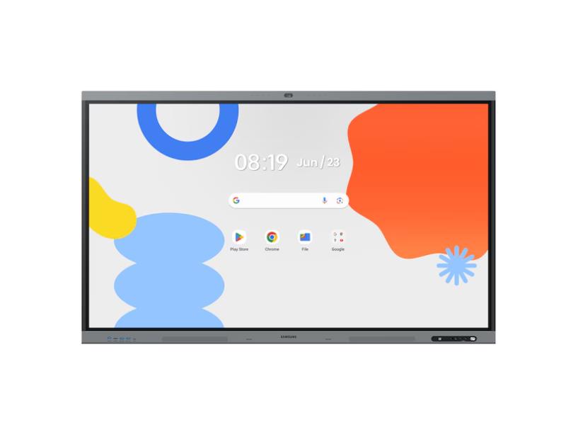 SAMSUNG WA75FX-P 75IN ANDROID (15) OS INTERATIVE WHITE BOARD WITH BUILT-IN CAM, MIC, NFC SPEAKER (15W X 2) 40 POINTS IR TOUCH OPS SLOT I/F SUPPORT ECO