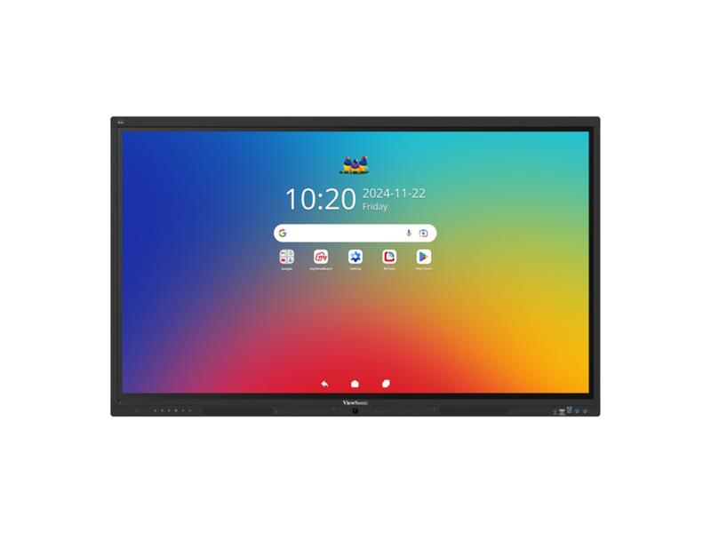 VIEWSONIC 86IN VIEWBOARD 4K INTERACTIVE FLAT PANEL, 3840 X 2160 RESOLUTION, BRIGHTNESS 400 NITS.