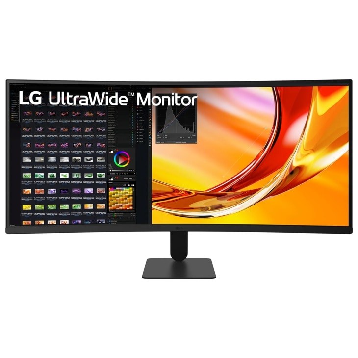 LG ULTRAWIDE 34 INCH 3440 X 1440 WQHD HDR 10 1800R CURVED MONITOR, 120HZ 5MS, 3440 X 1440, BLACK, 34U601B-B, TILT STAND