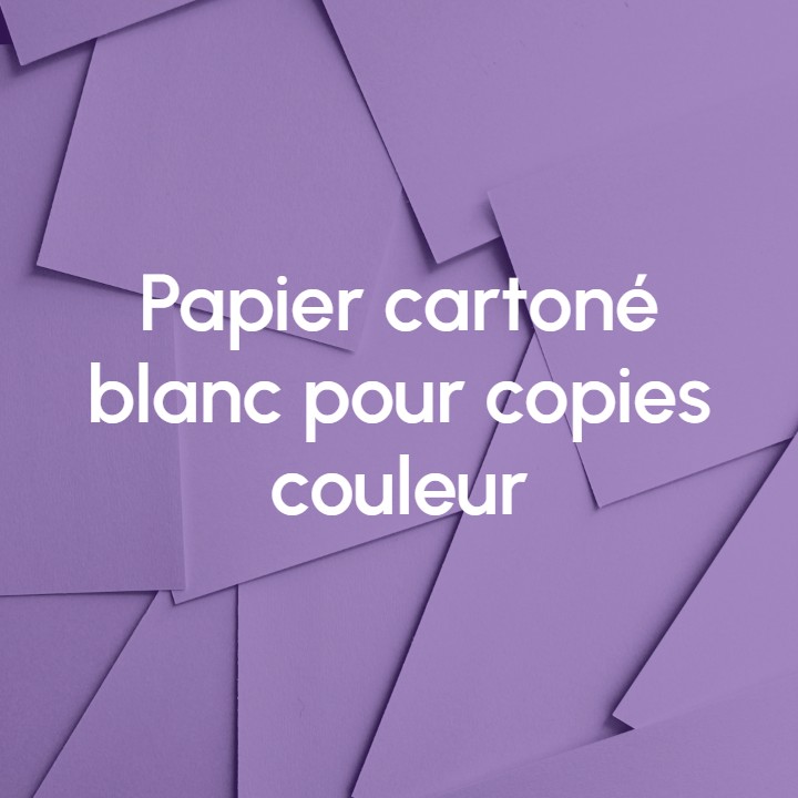Image Papier cartonné blanc pour copies couleur