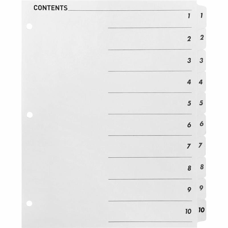 Image Printable Tab Dividers