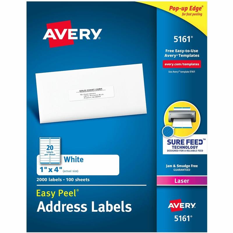 Image Easy Peel® White Rectangle Labels