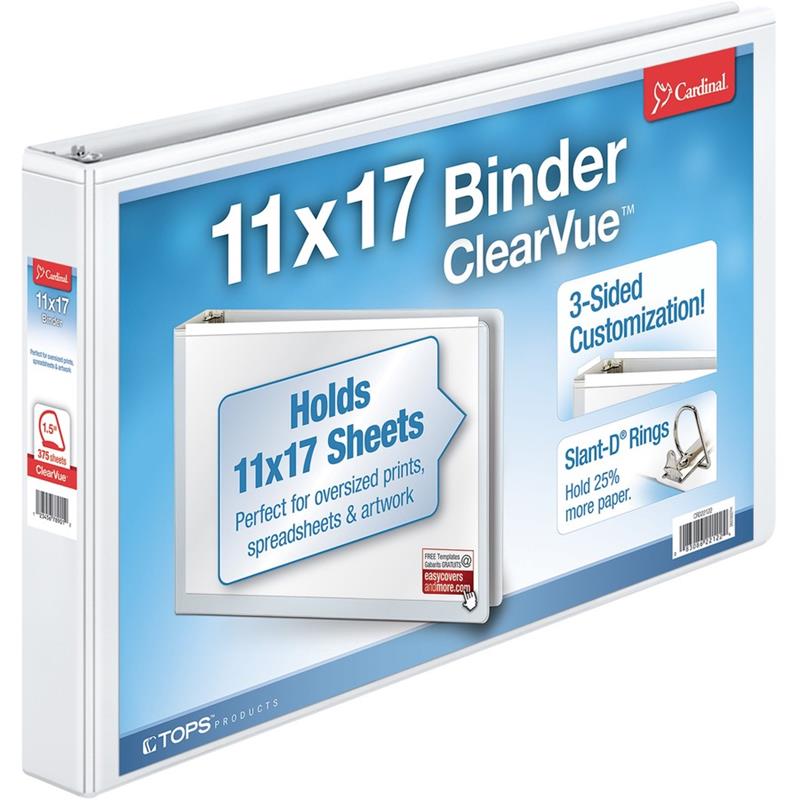 Image ClearVue Tabloid Size Presentation Binder