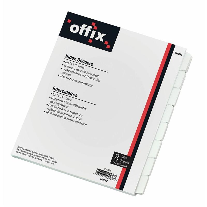 Image Offix® White Index Dividers