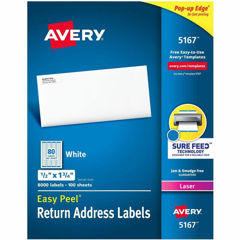 Image Easy Peel® White Rectangle Labels