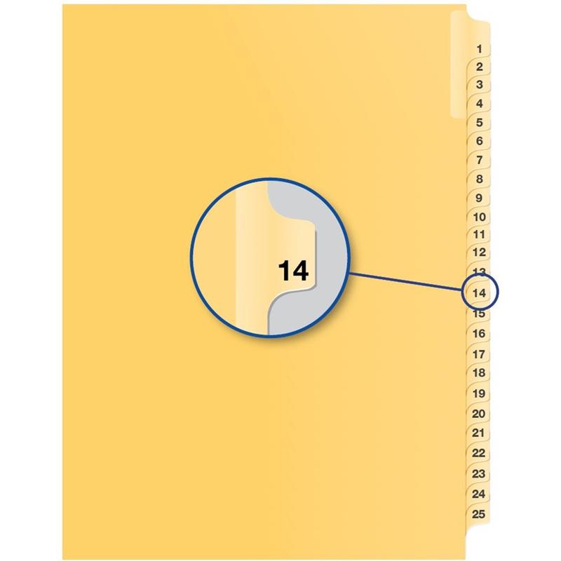 Image Individual Numerical Litigation Index Dividers