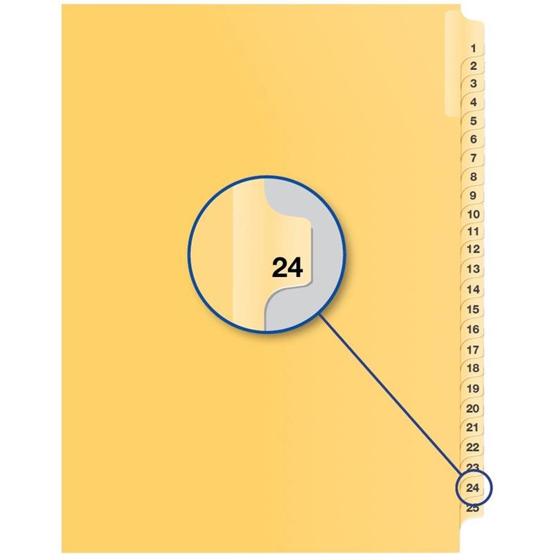 Image Individual Numerical Litigation Index Dividers