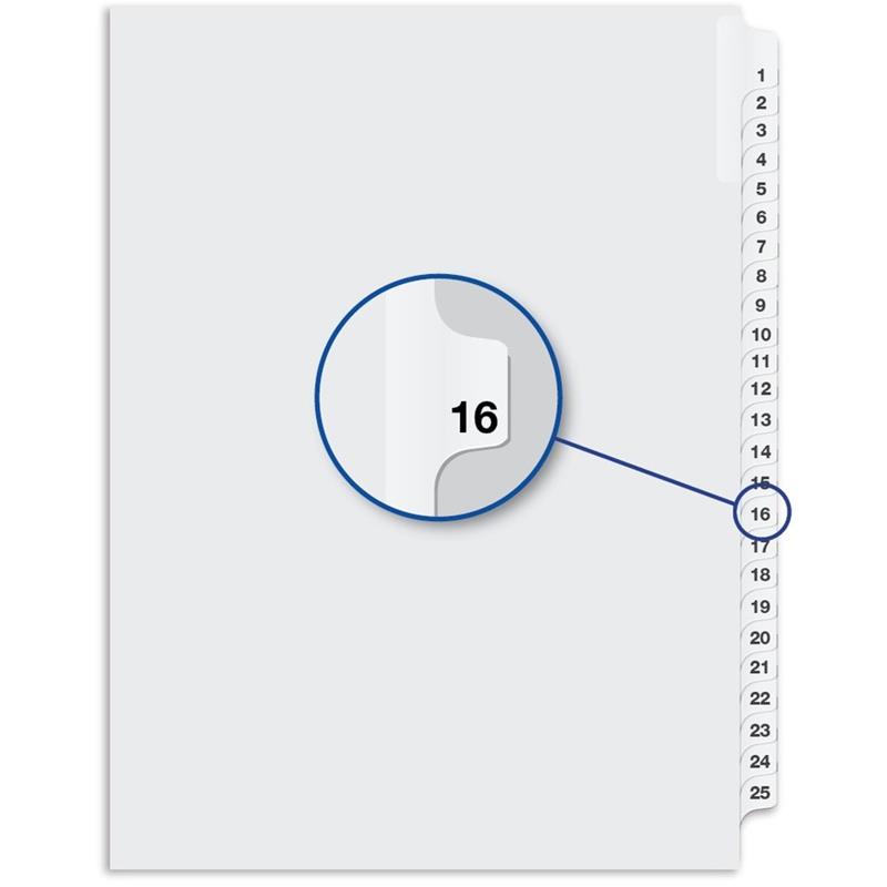 Image Quest Numerical Litigation Index Dividers