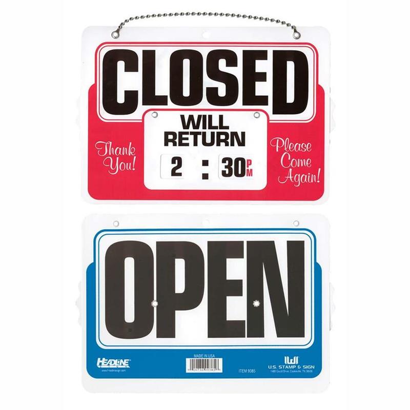 Image Enseigne OPEN/CLOSED à 2 côtés