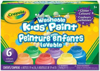 6 pots de peinture lavable brillante