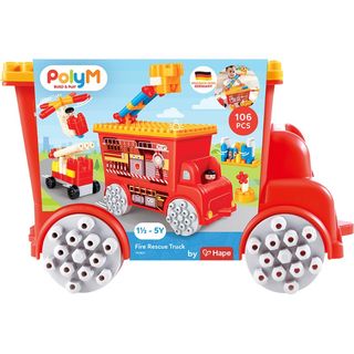 Hape : camion de pompiers à construire, 106 pièces