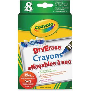 Crayons de cire effaçables à sec - Paquet de 8