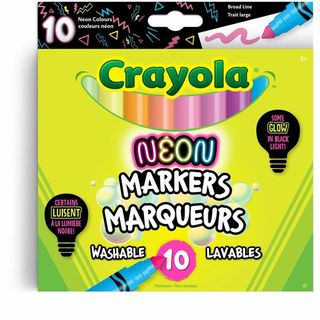 Marqueurs lavables néon - Paquet de 10