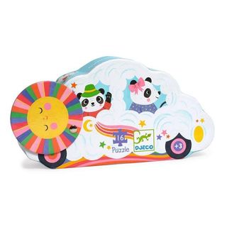 Djeco - Puzzle silhouette / Voiture nuage - 16 pcs