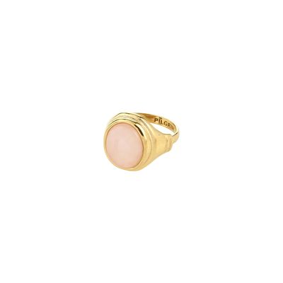 Bague Lyndon à pierre rose, plaqué or