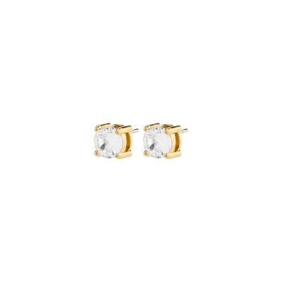 Clous Ravi en cristal zircon 6&nbsp;mm, plaqué or