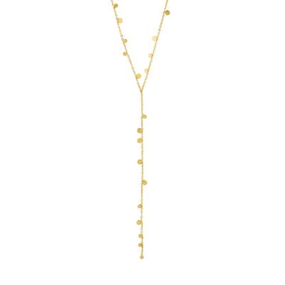 Collier en Y Baylen recyclé, plaqué or
