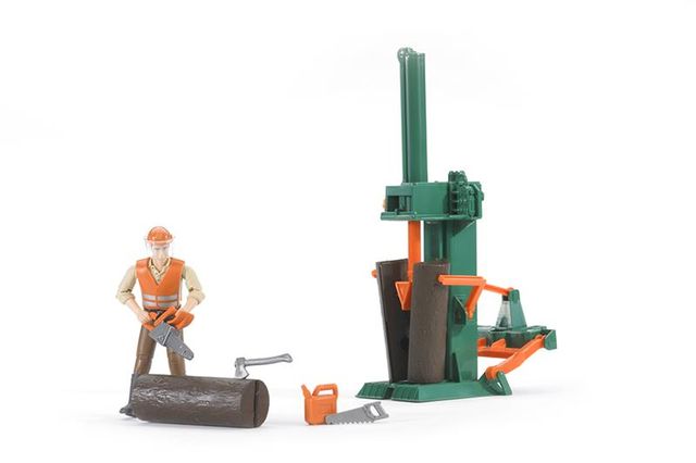 Ensemble forestier bworld avec bûcheron