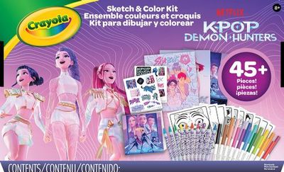 Ensemble Sketch et coloriage - K-Pop Demon Hunters