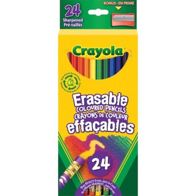Crayons à colorier en bois effaçables IQ - Paquet de 24